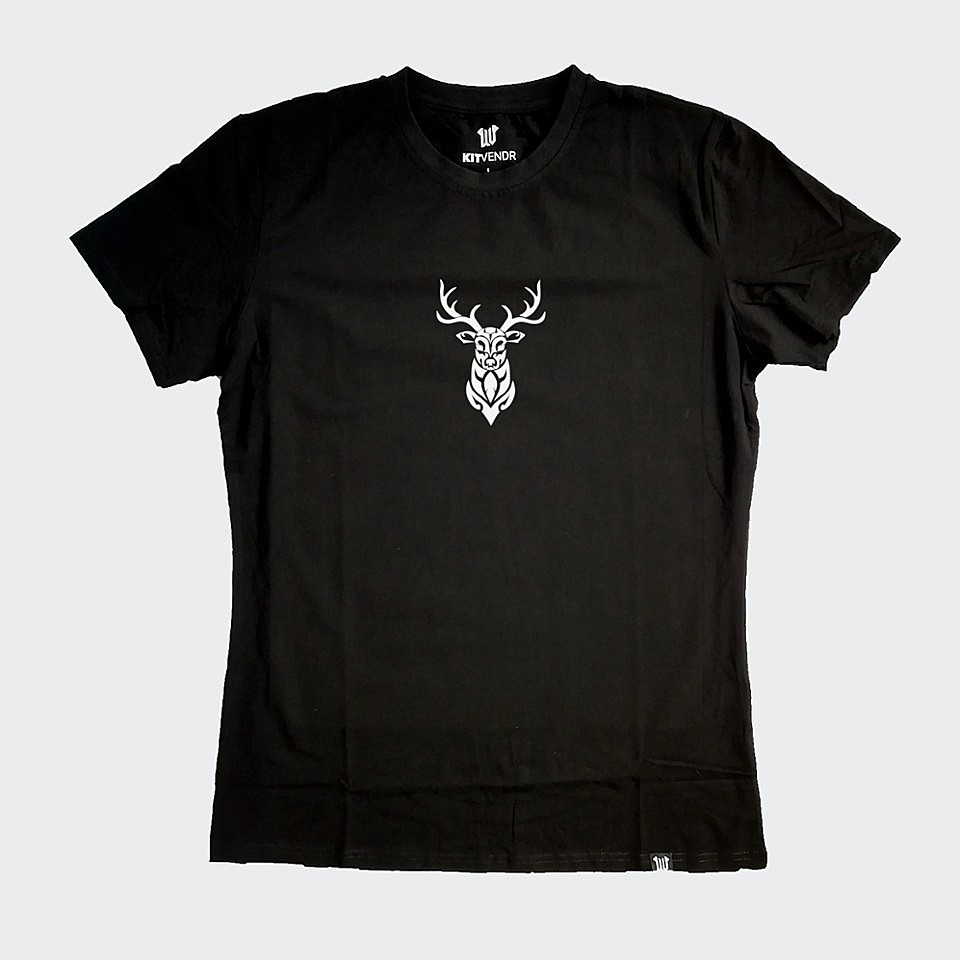 Men's T-shirt with Monochrome 'Stag Design' Print